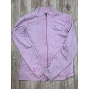 Under Armour Womens Large Light Pink Fleece Full Zip Breast Cancer Ribbon Jacket